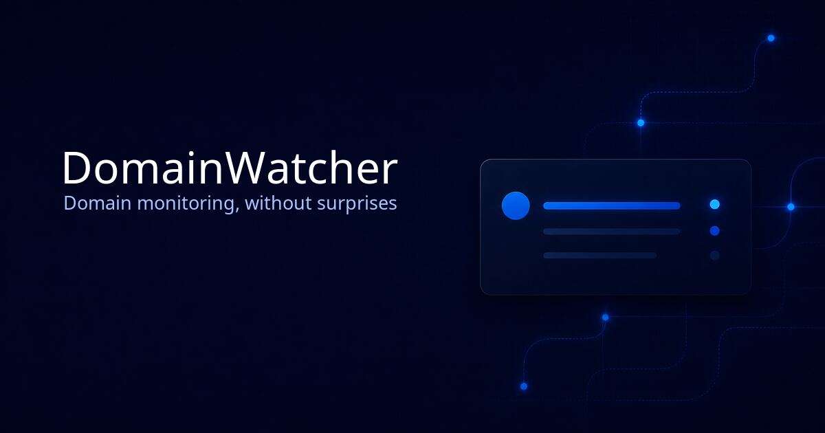 Professional Domain Monitoring & Expiry Alerts